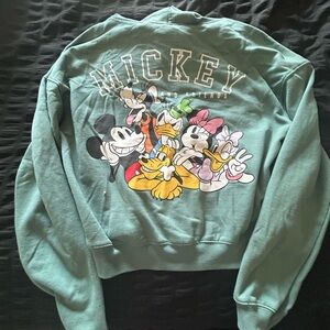 Mickey and Friends Green Hooded Sweatshirt